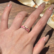 Dopamine Color Zircon Enamel Ring