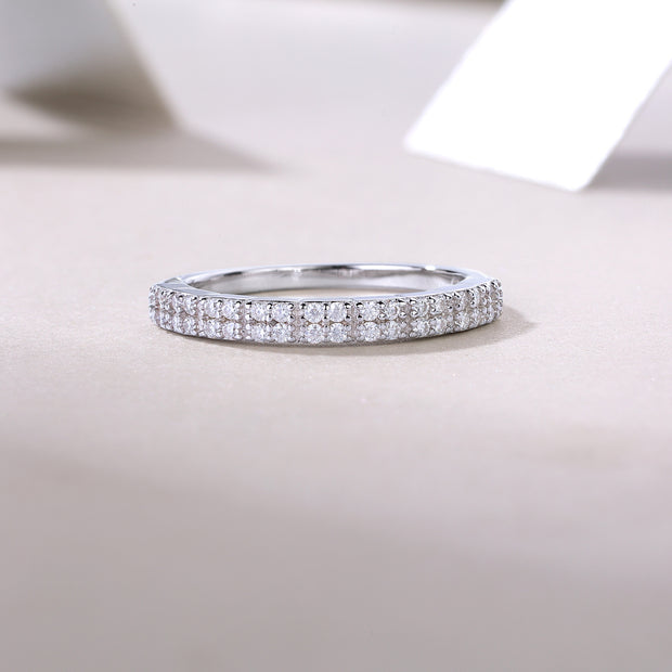 For Love - A Fashionable And Luxurious Jewelry Accessory Set With Moissanite S925 Sterling Silver And Platinum-plated Diamond