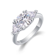 Ocean Diamond - A Fashionable And Luxurious Jewelry Piece Set With 2-carat Moissanite S925 Sterling Silver And Platinum-plated Diamond