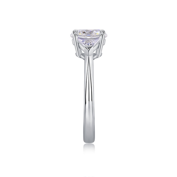 Ocean Diamond - A Fashionable And Luxurious Jewelry Piece Set With 2-carat Moissanite S925 Sterling Silver And Platinum-plated Diamond