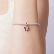 S925 Sterling Silver Butterfly Pendant Charm Smart Insect Diy Bead Accessories