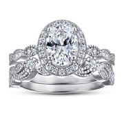 Oval Zircon Silver Ring Female Niche High Sense