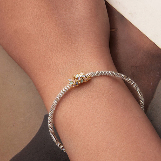 S925 Sterling Silver Beads Autumn Fallen Leaves Diy Bracelet Beads Accessories