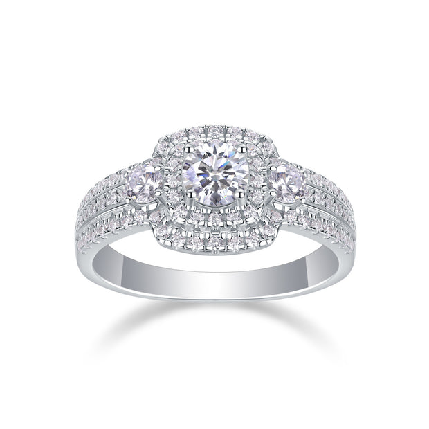 Afternoon In The Gobi - A Fashionable And Luxurious Jewelry Piece Set With Half-carat Moissan Diamond S925 Sterling Silver And Platinum-plated Diamond