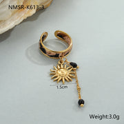 Leopard Series Love Sun Pendant Stainless Steel Ornament