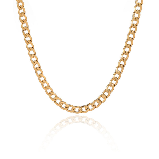 French Style Retro Easy Matching High-grade Titanium Steel Gold-plated Non-fading Clavicle Chain