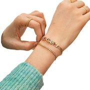 Fashionable And Minimalist Bracelet With 26 Oil Dripping Letters