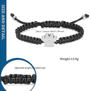 Stainless Steel Ornament Open Memorial Pet Hair Ashes Bracelet