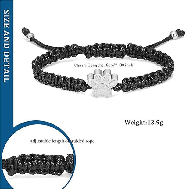 Stainless Steel Ornament Open Memorial Pet Hair Ashes Bracelet