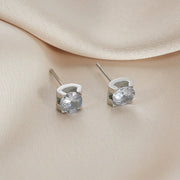 Simple Four-claw Single Diamond Pendant Female Temperament Titanium Steel Necklace