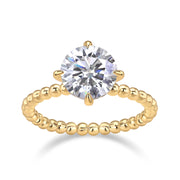 Forget-me-not - A Fashionable And Luxurious Jewelry Piece Set With 3-carat Moissanite S925 Sterling Silver And Gold-plated Diamond
