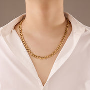 French Style Retro Easy Matching High-grade Titanium Steel Gold-plated Non-fading Clavicle Chain