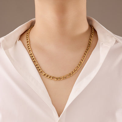 French Style Retro Easy Matching High-grade Titanium Steel Gold-plated Non-fading Clavicle Chain