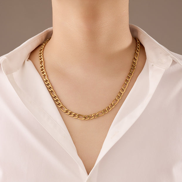 French Style Retro Easy Matching High-grade Titanium Steel Gold-plated Non-fading Clavicle Chain