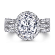 Oval Zircon Silver Ring Female Niche High Sense