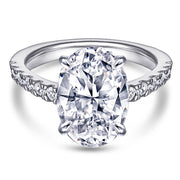 Oval Zircon Silver Ring Female Niche High Sense