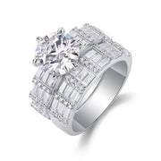 Vanilla - A Fashionable And Luxurious Jewelry Piece Set With 3-carat Moissanite S925 Sterling Silver And Platinum-plated Diamond