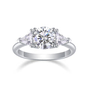 Ocean Diamond - A Fashionable And Luxurious Jewelry Piece Set With 2-carat Moissanite S925 Sterling Silver And Platinum-plated Diamond