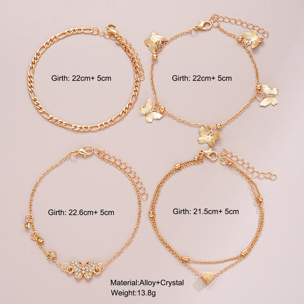 Butterfly Pendant All-match Good-looking Anklet High Sense