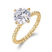 Forget-me-not - A Fashionable And Luxurious Jewelry Piece Set With 3-carat Moissanite S925 Sterling Silver And Gold-plated Diamond