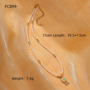 SUNFLOWER Color Crystal String Beads Rhodochrosite Women's Necklace