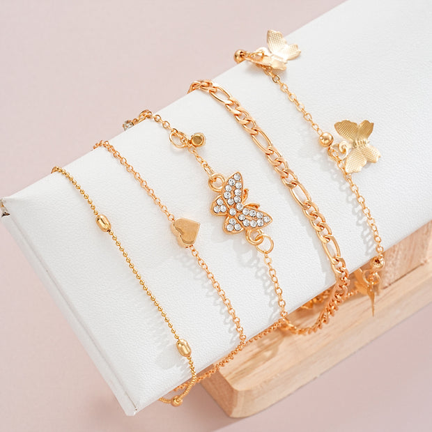 Butterfly Pendant All-match Good-looking Anklet High Sense