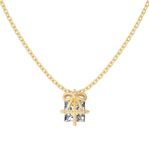 S925 Sterling Silver Necklace And Earring Suit Women