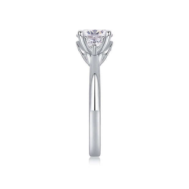 Starry Night Brilliance - A Fashionable And Luxurious Jewelry Piece Set With 2-carat Moissan Diamond S925 Sterling Silver And Platinum-plated Diamond