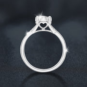 Silver Ring Women's High-grade Classic Four-claw Interwoven Snowflake Ornament