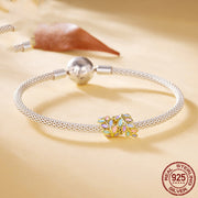 S925 Sterling Silver Beads Autumn Fallen Leaves Diy Bracelet Beads Accessories