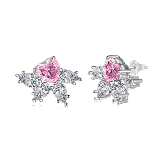 European And American Style S925 Sterling Silver Stud Earrings Women's Necklace