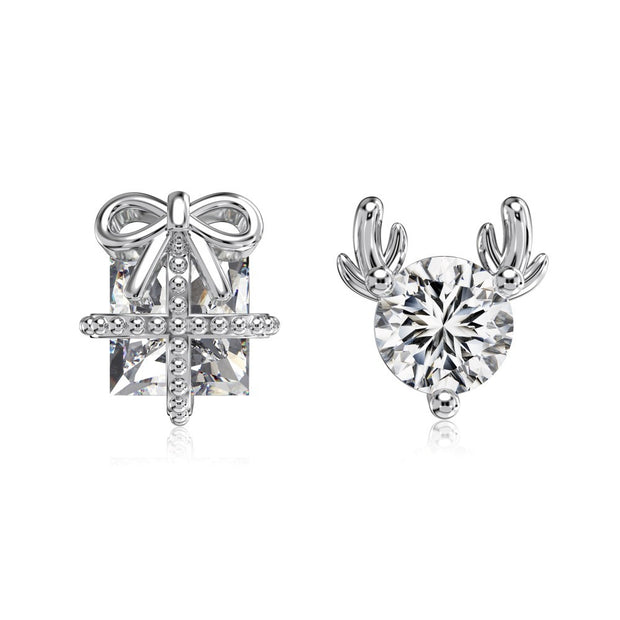 S925 Sterling Silver Necklace And Earring Suit Women