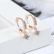 Gang Drill Ear Clip Female Diamond Inlaid Short Temperament