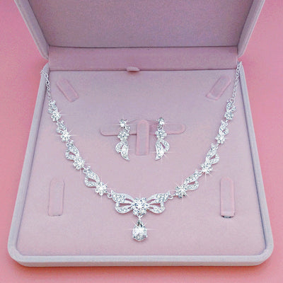 Bridal Necklace Suit Alloy Rhinestone Wedding Accessories