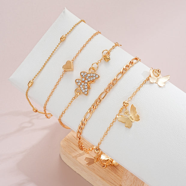 Butterfly Pendant All-match Good-looking Anklet High Sense