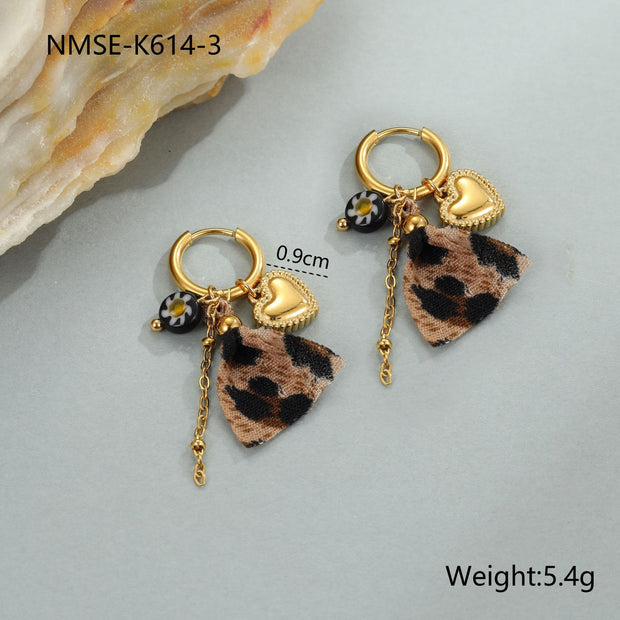 Leopard Series Love Sun Pendant Stainless Steel Ornament