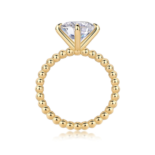 Forget-me-not - A Fashionable And Luxurious Jewelry Piece Set With 3-carat Moissanite S925 Sterling Silver And Gold-plated Diamond