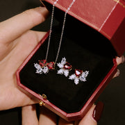 European And American Style S925 Sterling Silver Stud Earrings Women's Necklace
