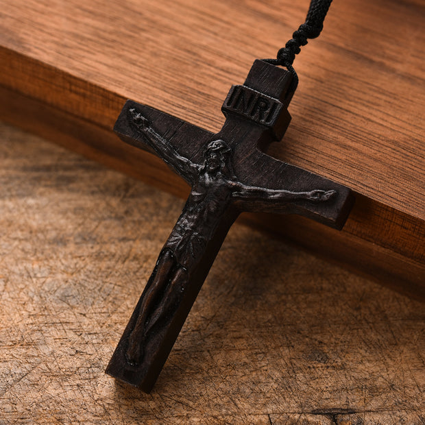 Sweater Chain Rosewood Pendant Church Gift Hanging Ornaments Necklace