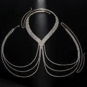 Men's Multi-layer Tassel Rhinestone Body Chains