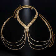 Men's Multi-layer Tassel Rhinestone Body Chains