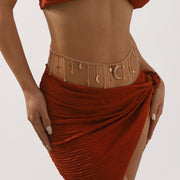 Fashion Temperamental Tassels Star Moon Waist Chain Creative Sexy