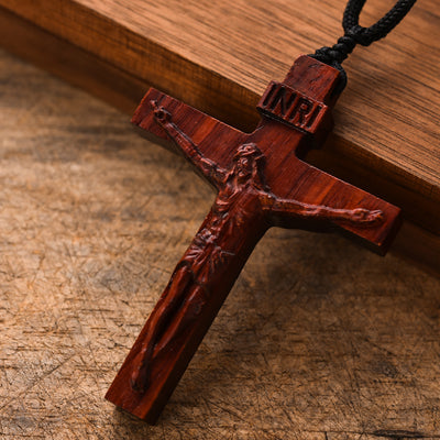 Sweater Chain Rosewood Pendant Church Gift Hanging Ornaments Necklace