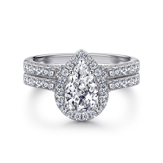 European And American Zircon Silver Ring Fashion Jewelry Women