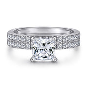European And American Zircon Silver Ring Fashion Jewelry Women