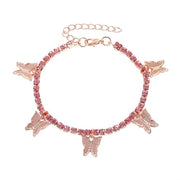 Simple Temperament Small Butterfly Tassel Anklet