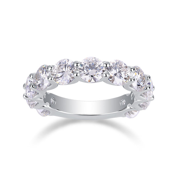 Dazzling Moments - A Fashionable And Luxurious Jewelry Accessory Set With Moissanite S925 Sterling Silver And Platinum-plated Diamond