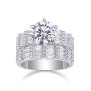 Vanilla - A Fashionable And Luxurious Jewelry Piece Set With 3-carat Moissanite S925 Sterling Silver And Platinum-plated Diamond