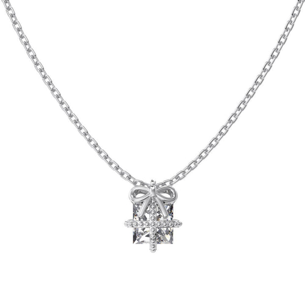 S925 Sterling Silver Necklace And Earring Suit Women