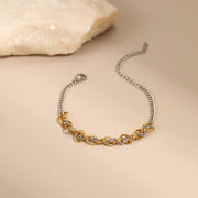 Autumn And Winter New Style Necklaces Gold And Silver Color Matching Earrings Jewelry